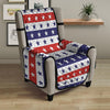 Star USA Patriotic Print Pattern Armchair Protector-grizzshop