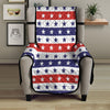 Star USA Patriotic Print Pattern Armchair Protector-grizzshop