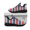 Star USA Patriotic Print Pattern Black Athletic Shoes-grizzshop