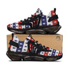 Star USA Patriotic Print Pattern Black Gym Shoes-grizzshop