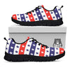 Star USA Patriotic Print Pattern Black Sneaker-grizzshop