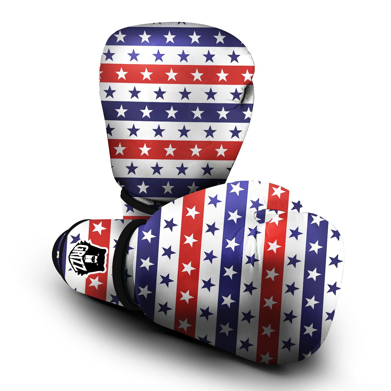 Star USA Patriotic Print Pattern Boxing Gloves-grizzshop