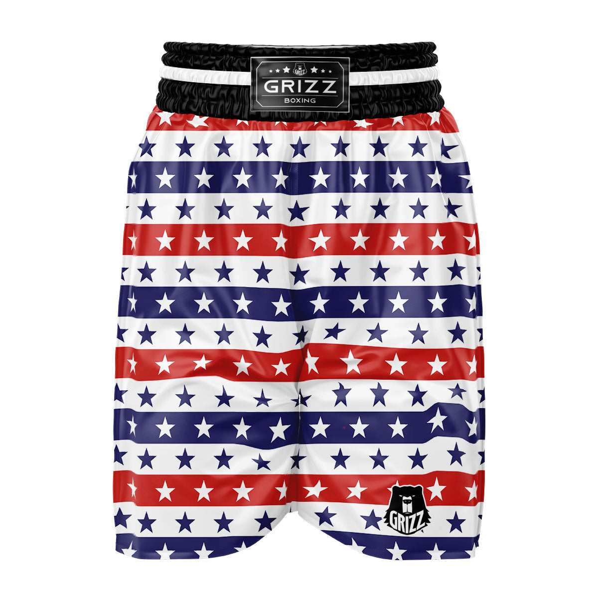 Star USA Patriotic Print Pattern Boxing Shorts-grizzshop