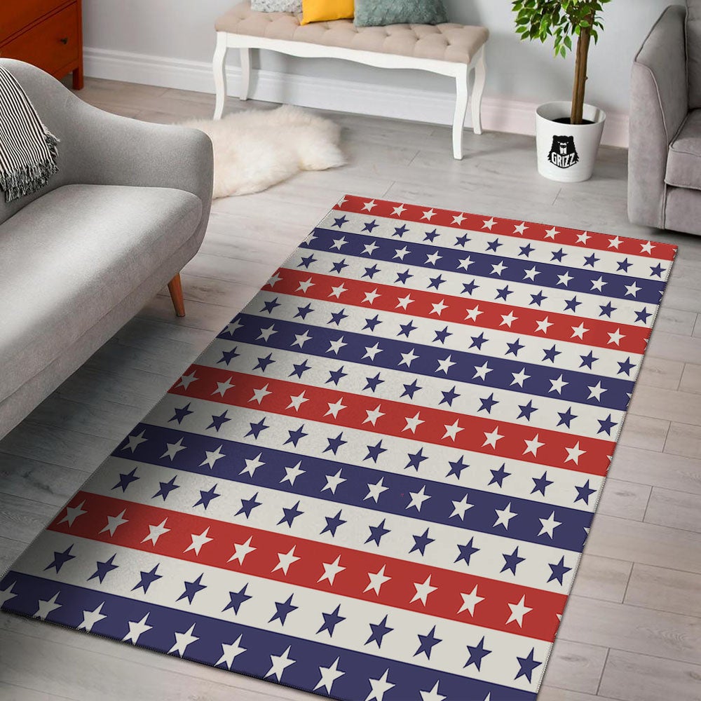 Star USA Patriotic Print Pattern Floor Mat-grizzshop