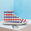 Star USA Patriotic Print Pattern High Top Sneakers-grizzshop