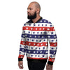 Star USA Patriotic Print Pattern Men's Bomber Jacket-grizzshop