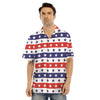 Star USA Patriotic Print Pattern Men's Hawaiian Shirt-grizzshop