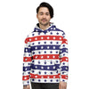 Star USA Patriotic Print Pattern Men's Hoodie-grizzshop