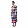 Star USA Patriotic Print Pattern Men's Robe-grizzshop