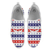 Star USA Patriotic Print Pattern White Athletic Shoes-grizzshop