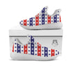 Star USA Patriotic Print Pattern White Athletic Shoes-grizzshop