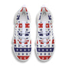 Star USA Patriotic Print Pattern White Gym Shoes-grizzshop