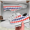 Star USA Patriotic Print Pattern White Low Top Shoes-grizzshop