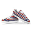 Star USA Patriotic Print Pattern White Low Top Sneakers-grizzshop