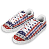 Star USA Patriotic Print Pattern White Low Top Sneakers-grizzshop