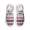 Star USA Patriotic Print Pattern White Running Shoes-grizzshop