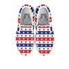 Star USA Patriotic Print Pattern White Slip On Shoes-grizzshop