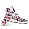 Star USA Patriotic Print Pattern White Walking Shoes-grizzshop