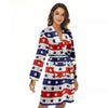 Star USA Patriotic Print Pattern Women's Robe-grizzshop