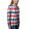 Star USA Patriotic Print Pattern Women's Sweatshirt-grizzshop