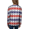 Star USA Patriotic Print Pattern Women's Sweatshirt-grizzshop