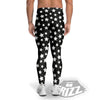 Star White And Black Print Pattern Men's Leggings-grizzshop