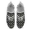 Star White And Black Print Pattern White Athletic Shoes-grizzshop