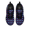 Star White And Red Print Pattern Black Sneaker-grizzshop