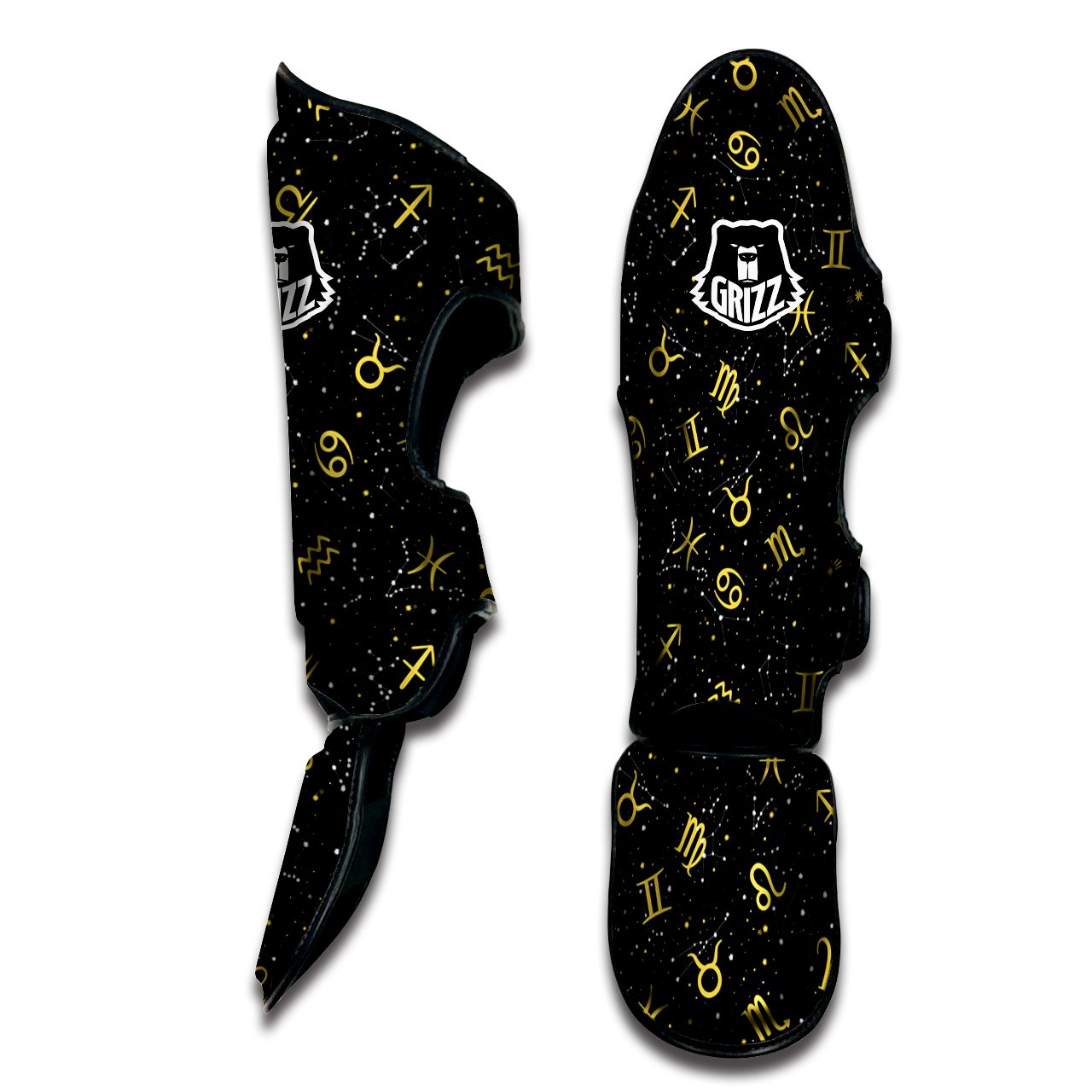 Star Zodiac Signs Print Pattern Muay Thai Shin Guards-grizzshop