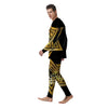 Star of David Gold And Black Print Men's Pajamas-grizzshop