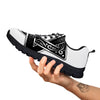 Star of David White And Black Print Black Sneaker-grizzshop