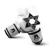 Star of David White And Black Print Boxing Gloves-grizzshop