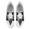 Star of David White And Black Print White Athletic Shoes-grizzshop