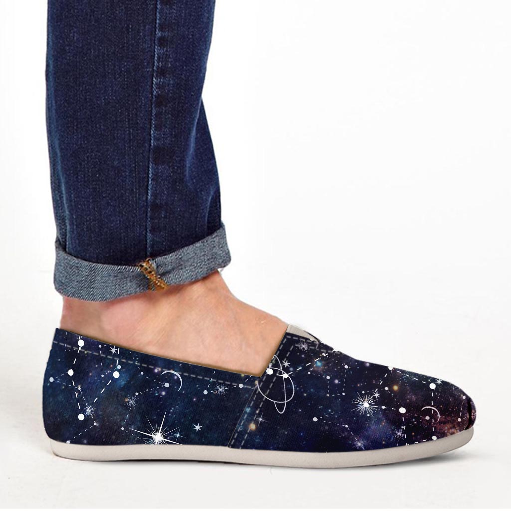 Star Constellation Galaxy Space Canvas Shoes-grizzshop