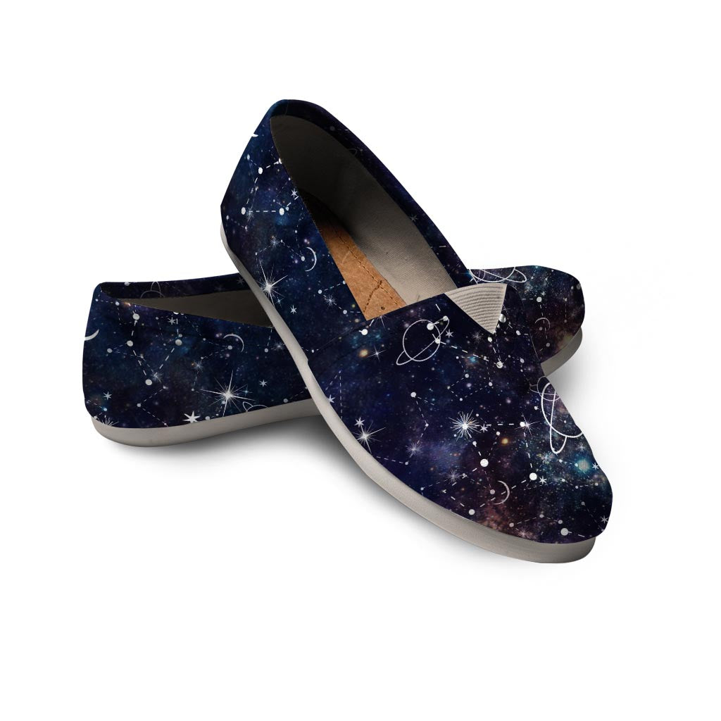 Star Constellation Galaxy Space Canvas Shoes-grizzshop