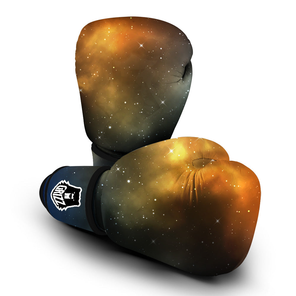 Stardust Galaxy Space Blue Orange Print Boxing Gloves-grizzshop