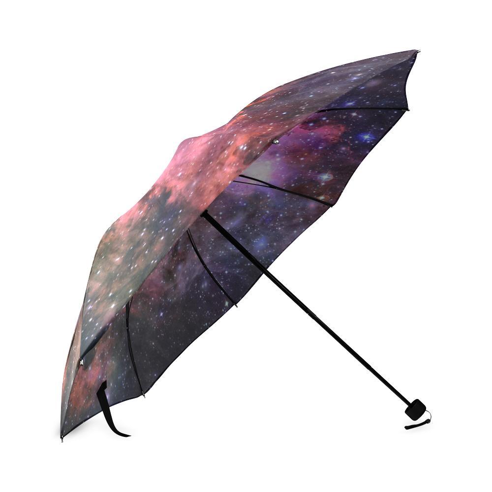 Stardust Space Galaxy Purple Print Foldable Umbrella-grizzshop