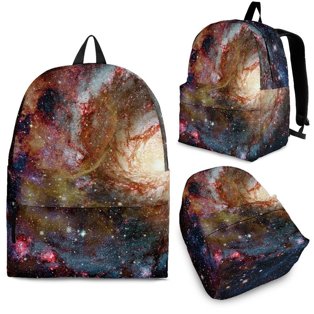 Stardust Space Galaxy Purple Print Premium Backpack-grizzshop