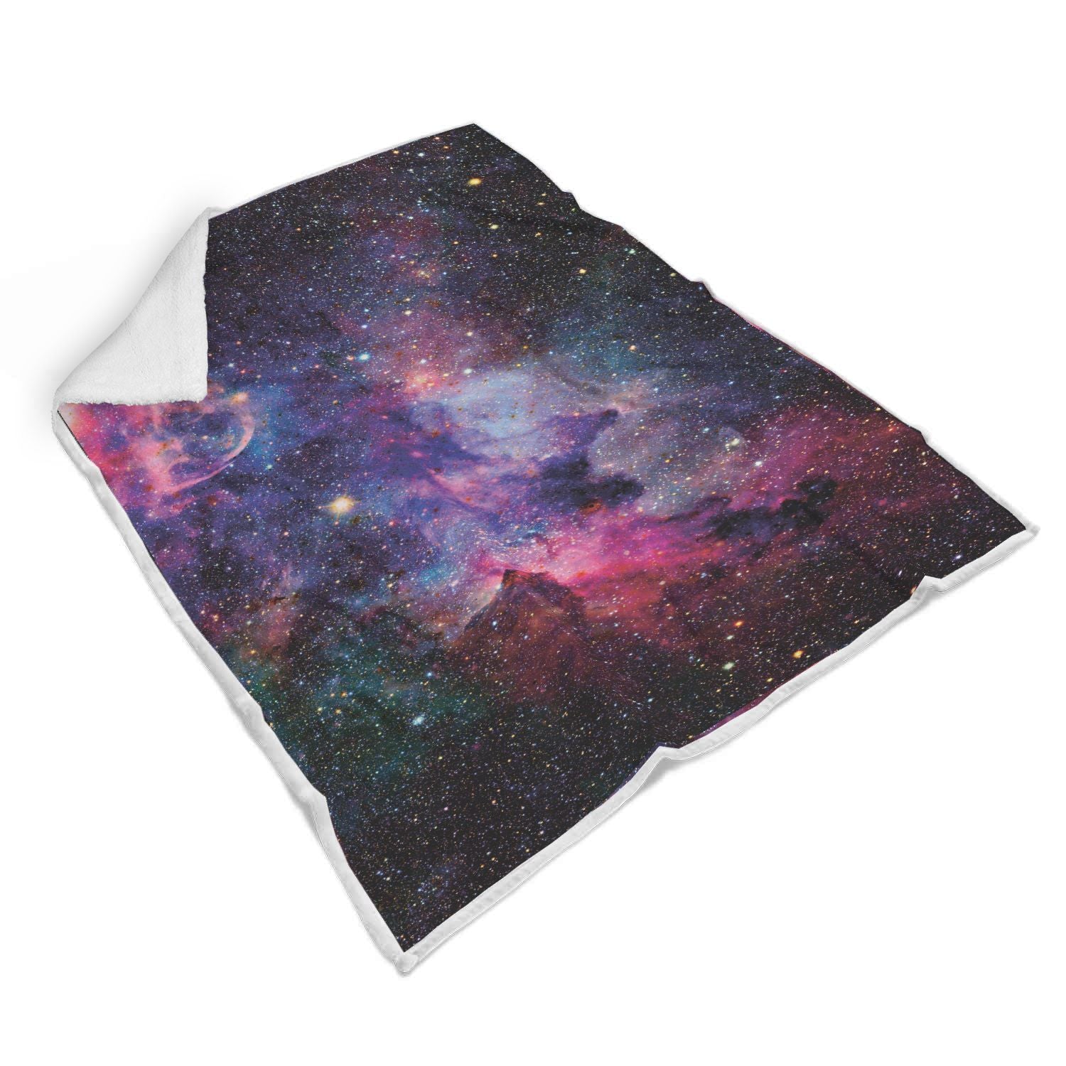 Stardust Space Galaxy Purple Print Throw Blanket-grizzshop