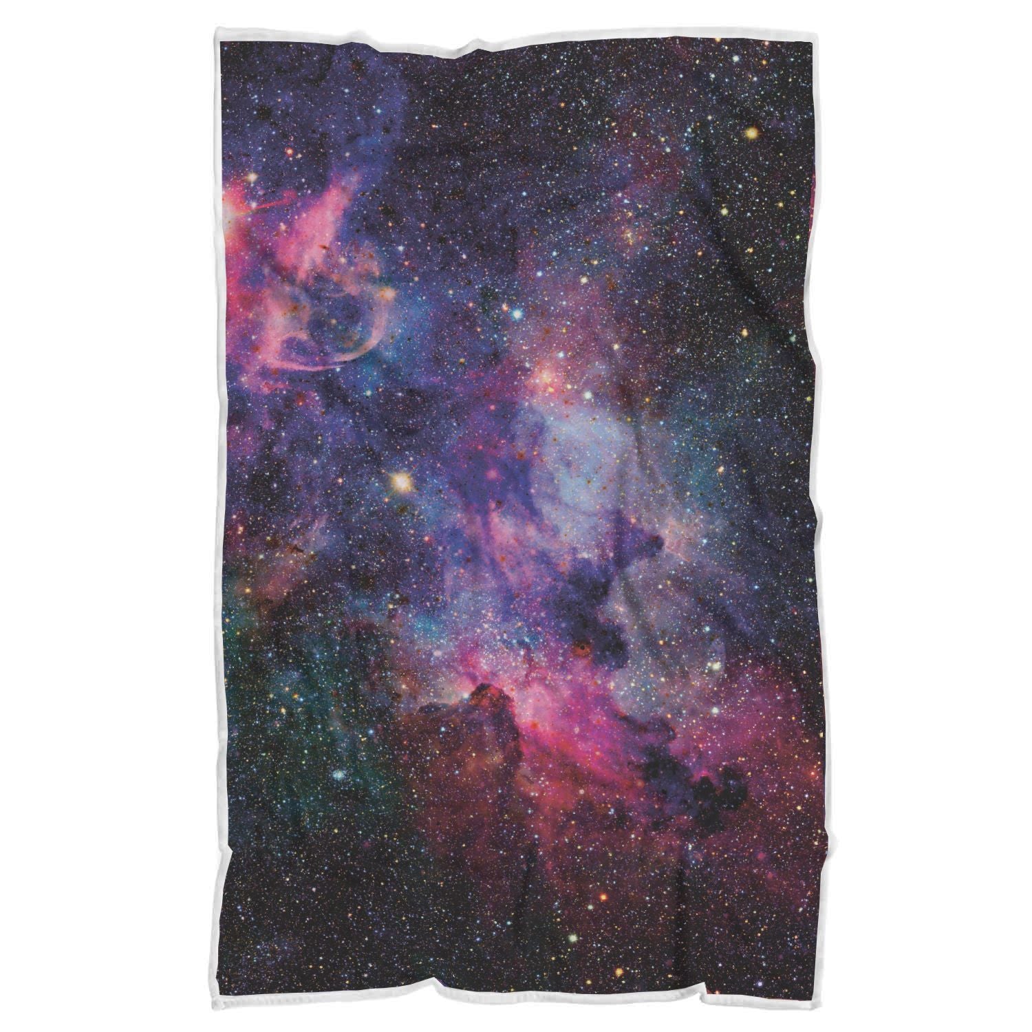 Stardust Space Galaxy Purple Print Throw Blanket-grizzshop