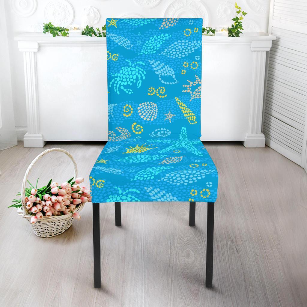 Starfish Ocean Print Pattern Chair Cover-grizzshop