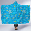 Starfish Ocean Print Pattern Hooded Blanket-grizzshop