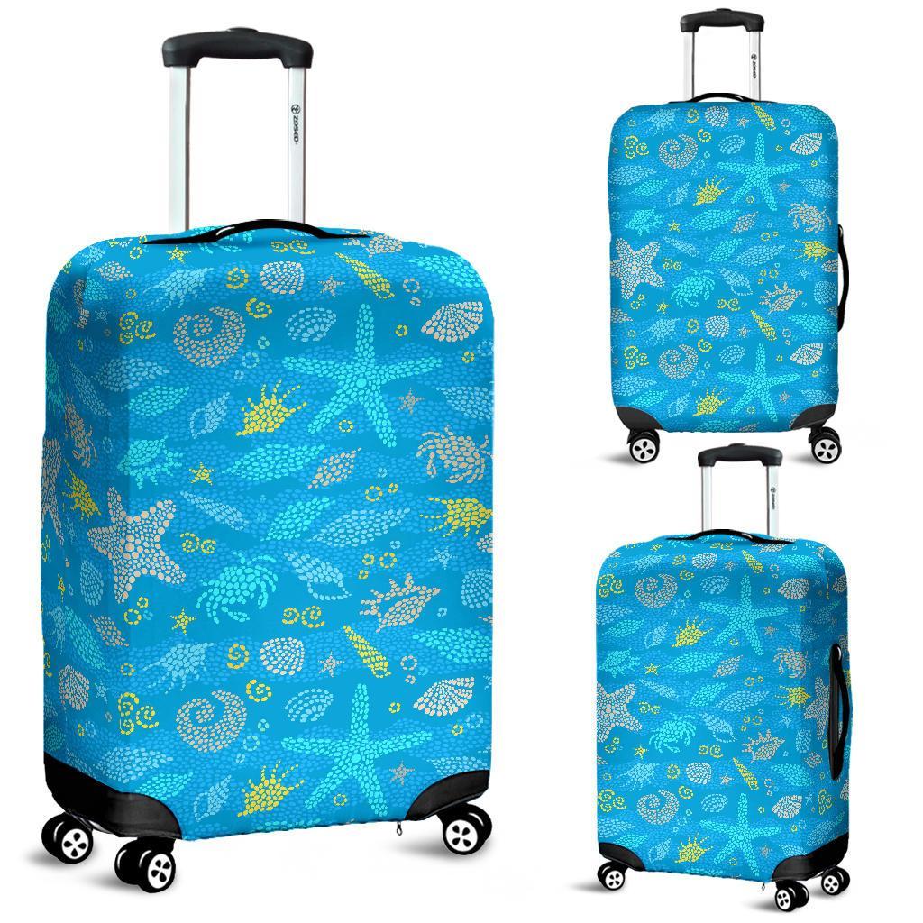 Starfish Ocean Print Pattern Luggage Cover Protector-grizzshop