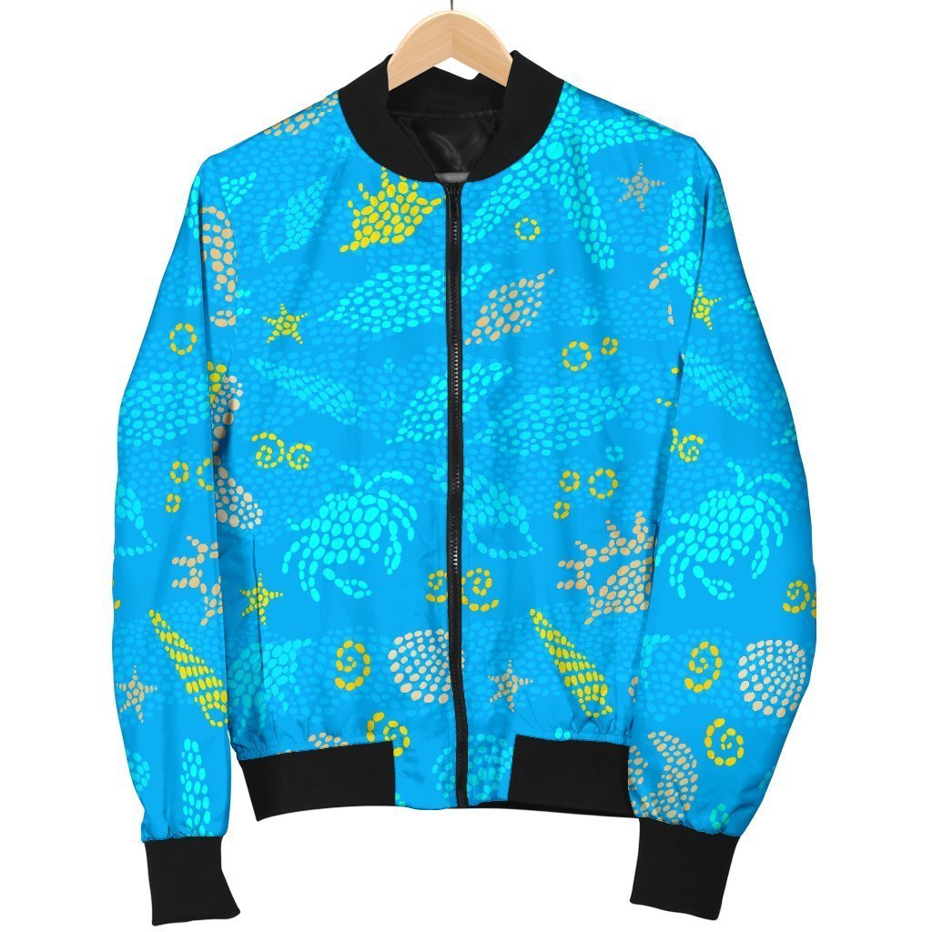 Starfish Ocean Print Pattern Men's Bomber Jacket-grizzshop