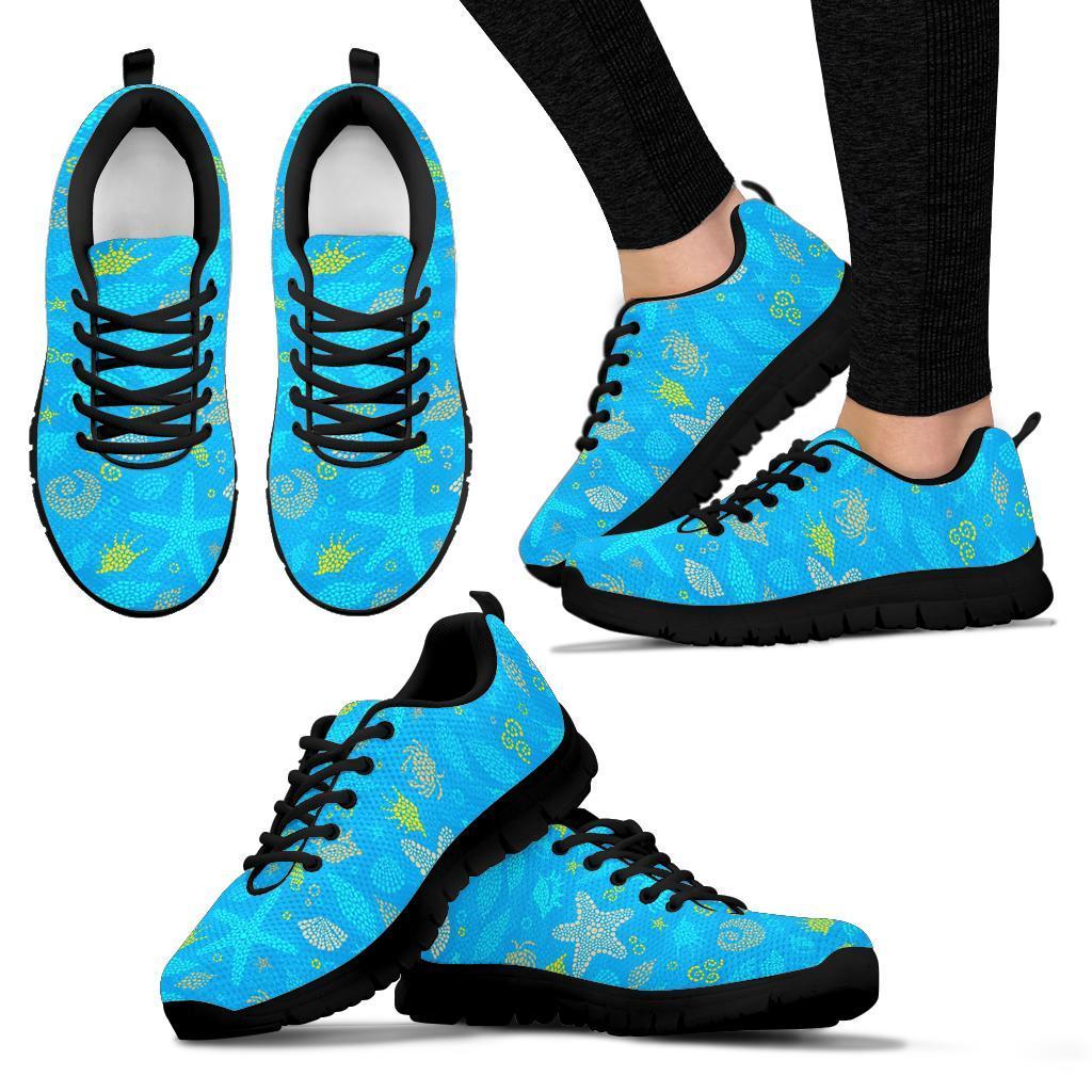 Starfish Ocean Print Pattern Sneaker Shoes For Men Women-grizzshop