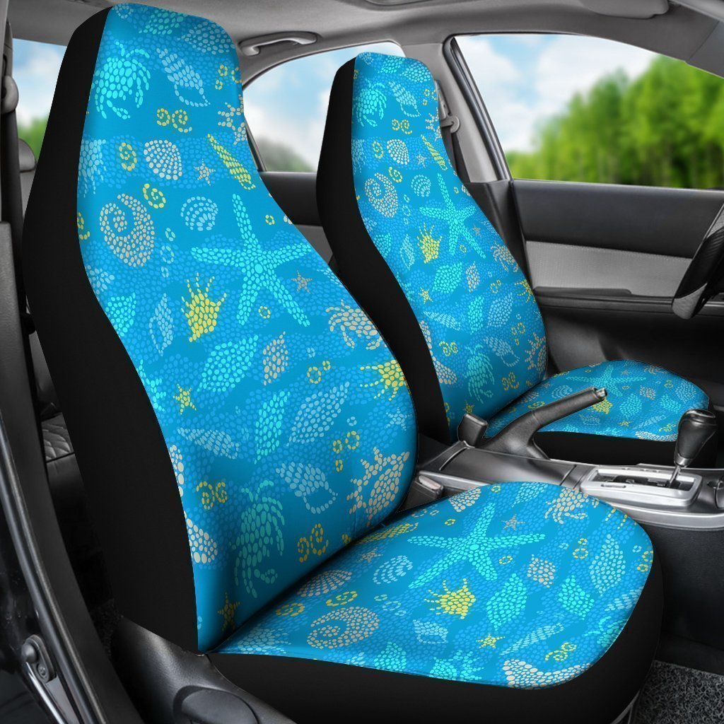 Starfish Ocean Print Pattern Universal Fit Car Seat Covers-grizzshop