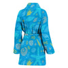 Starfish Ocean Print Pattern Women Long Robe-grizzshop