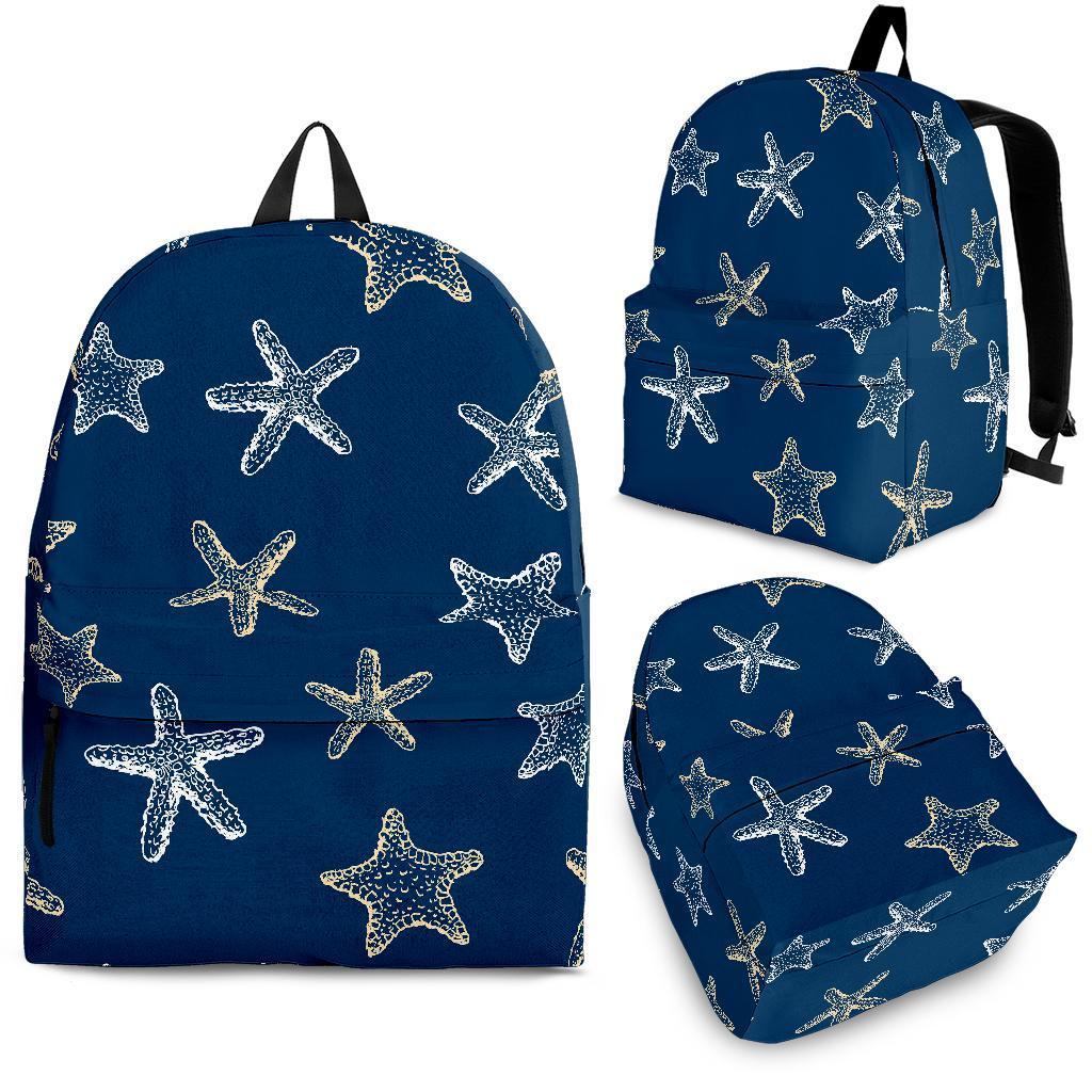 Starfish Pattern Print Backpack-grizzshop