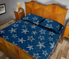 Starfish Pattern Print Bed Set Quilt-grizzshop