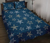 Starfish Pattern Print Bed Set Quilt-grizzshop